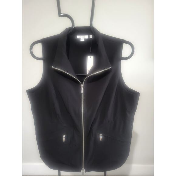 Chico's Zenergy NWT Size 3 Large/XL Black Long Travel Vest MSRP $109 - Picture 4 of 12